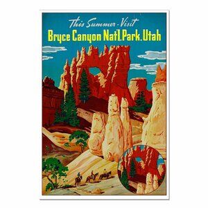 BRYCE CANYON UTAH Nature: Vintage Advertisement Reprint 13"by19" Travel Poster
